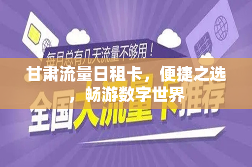 甘肃流量日租卡，便捷之选，畅游数字世界