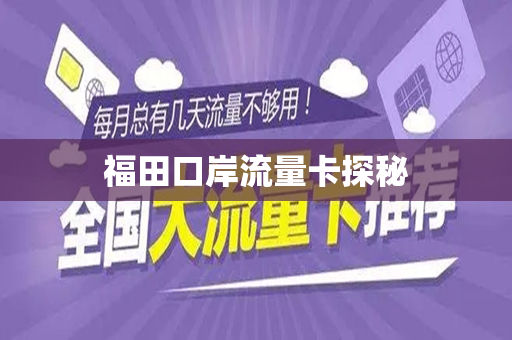 福田口岸流量卡探秘