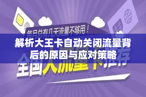 解析大王卡自动关闭流量背后的原因与应对策略