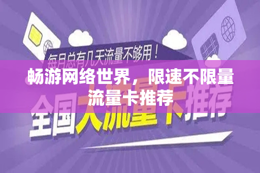 畅游网络世界，限速不限量流量卡推荐