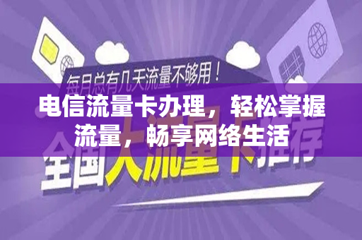 电信流量卡办理，轻松掌握流量，畅享网络生活