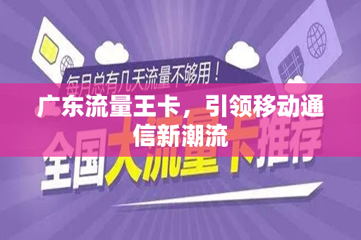 广东流量王卡，引领移动通信新潮流