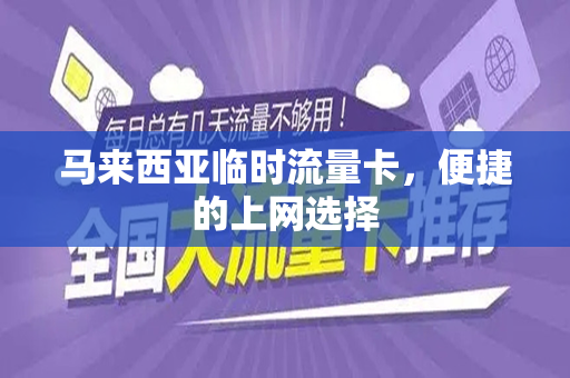 马来西亚临时流量卡，便捷的上网选择