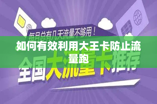 如何有效利用大王卡防止流量跑