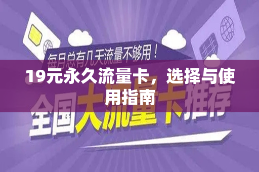 19元永久流量卡，选择与使用指南