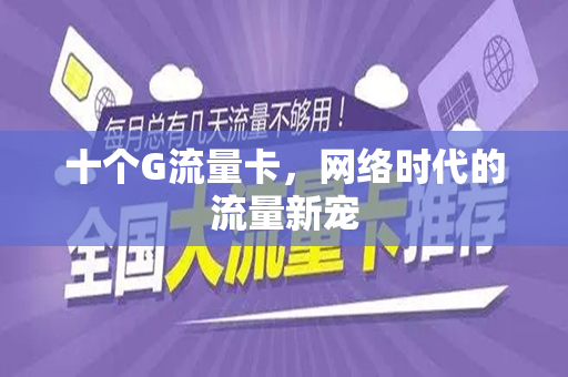 十个G流量卡，网络时代的流量新宠