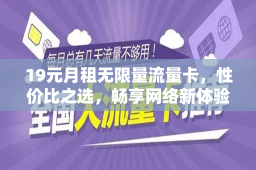 19元月租无限量流量卡，性价比之选，畅享网络新体验