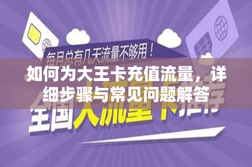 如何为大王卡充值流量，详细步骤与常见问题解答