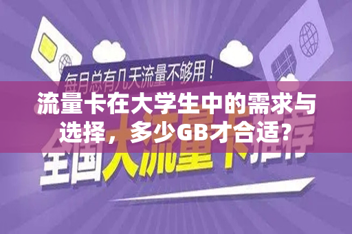 流量卡在大学生中的需求与选择，多少GB才合适？