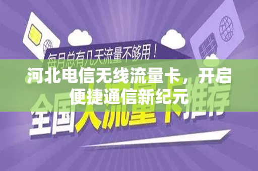 河北电信无线流量卡，开启便捷通信新纪元