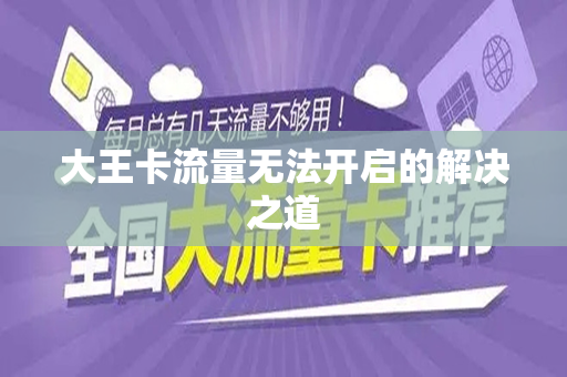 大王卡流量无法开启的解决之道