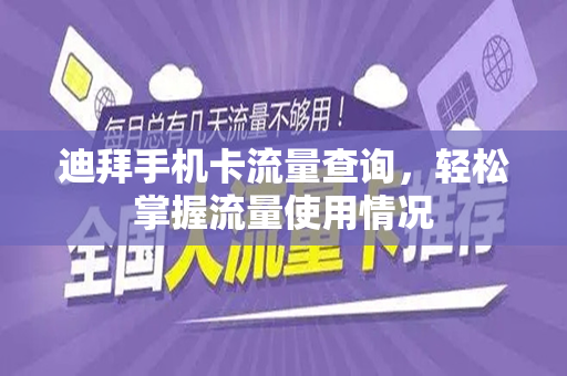迪拜手机卡流量查询，轻松掌握流量使用情况