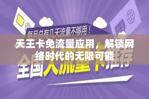 天王卡免流量应用，解锁网络时代的无限可能