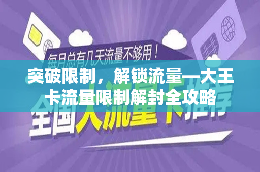 突破限制，解锁流量—大王卡流量限制解封全攻略