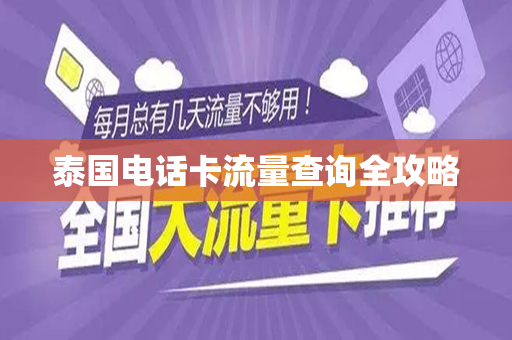 泰国电话卡流量查询全攻略