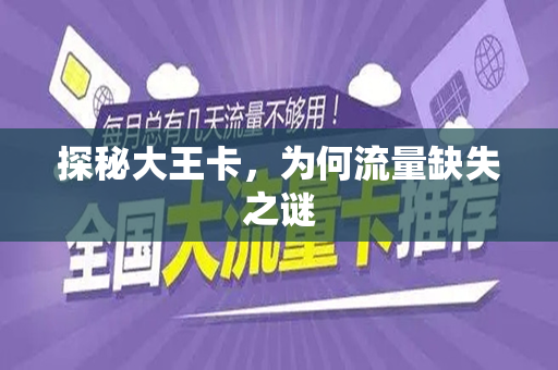 探秘大王卡，为何流量缺失之谜