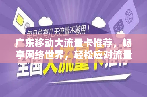 广东移动大流量卡推荐，畅享网络世界，轻松应对流量需求