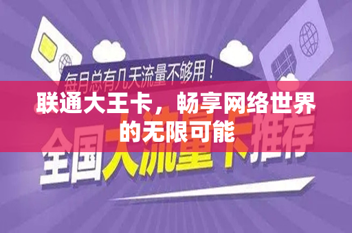 联通大王卡，畅享网络世界的无限可能