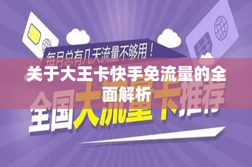 关于大王卡快手免流量的全面解析