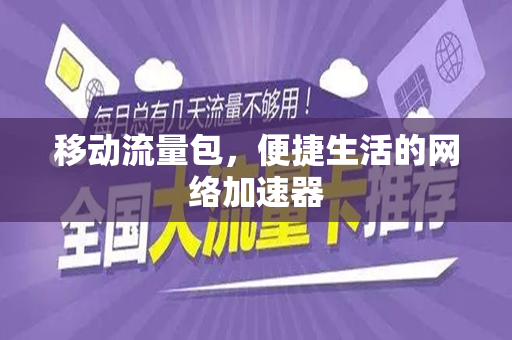 移动流量包，便捷生活的网络加速器
