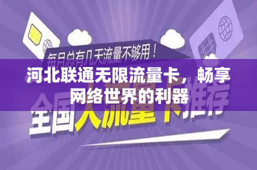 河北联通无限流量卡，畅享网络世界的利器