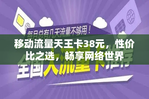 移动流量天王卡38元，性价比之选，畅享网络世界