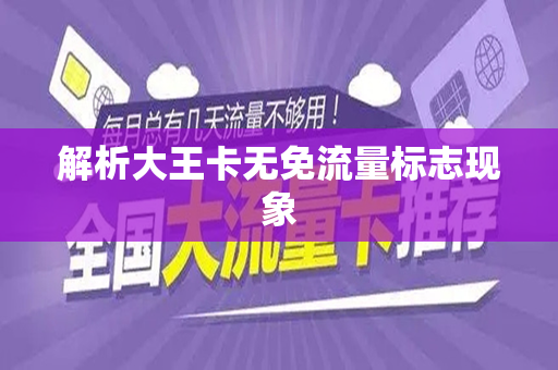 解析大王卡无免流量标志现象