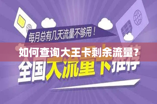 如何查询大王卡剩余流量？