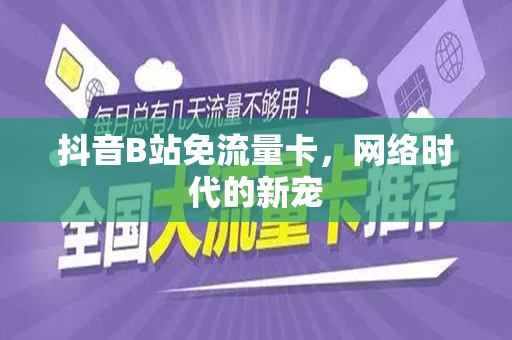 抖音B站免流量卡，网络时代的新宠