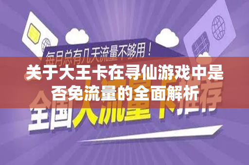 关于大王卡在寻仙游戏中是否免流量的全面解析
