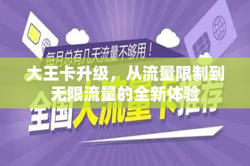 大王卡升级，从流量限制到无限流量的全新体验