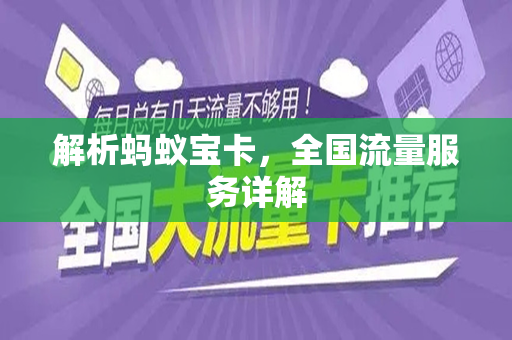 解析蚂蚁宝卡，全国流量服务详解