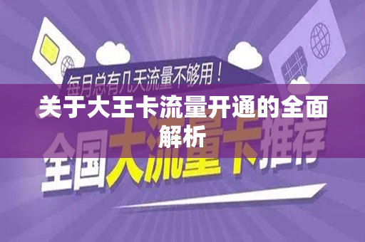 关于大王卡流量开通的全面解析