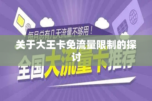 关于大王卡免流量限制的探讨
