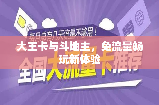大王卡与斗地主，免流量畅玩新体验