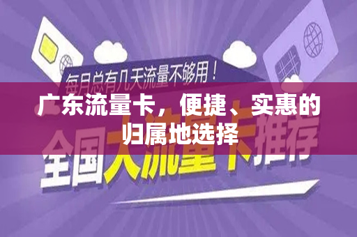 广东流量卡，便捷、实惠的归属地选择