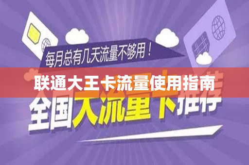 联通大王卡流量使用指南