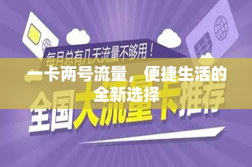 一卡两号流量，便捷生活的全新选择