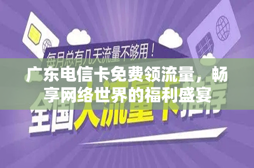 广东电信卡免费领流量，畅享网络世界的福利盛宴