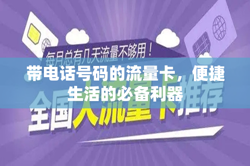 带电话号码的流量卡，便捷生活的必备利器
