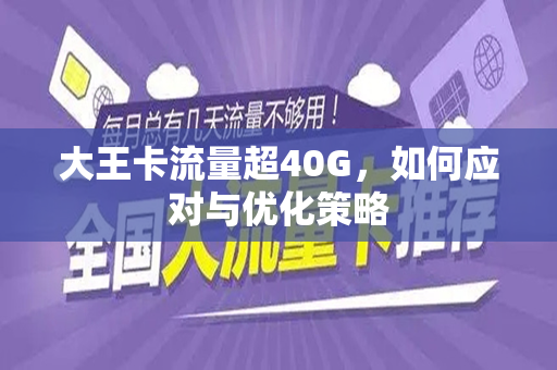 大王卡流量超40G，如何应对与优化策略