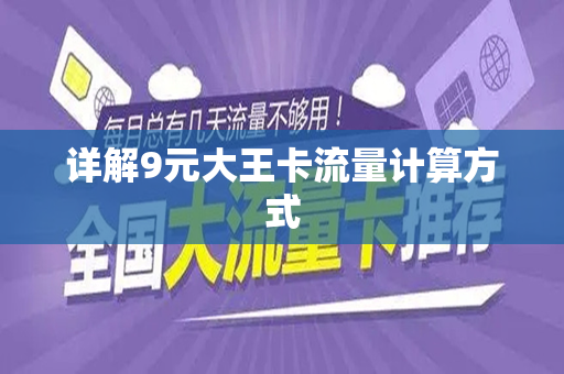 详解9元大王卡流量计算方式