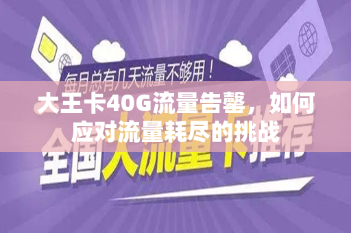 大王卡40G流量告罄，如何应对流量耗尽的挑战