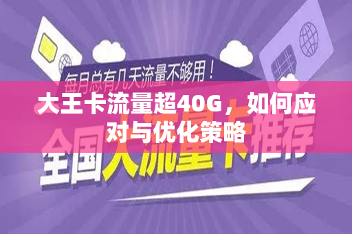 大王卡流量超40G，如何应对与优化策略