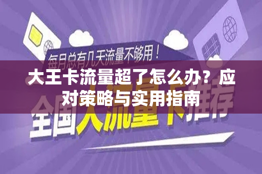 大王卡流量超了怎么办？应对策略与实用指南