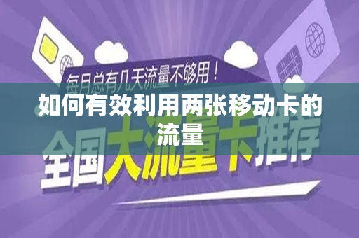 如何有效利用两张移动卡的流量
