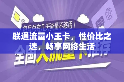 联通流量小王卡，性价比之选，畅享网络生活