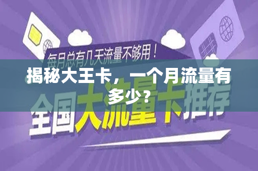 揭秘大王卡，一个月流量有多少？