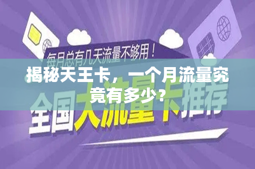 揭秘天王卡，一个月流量究竟有多少？