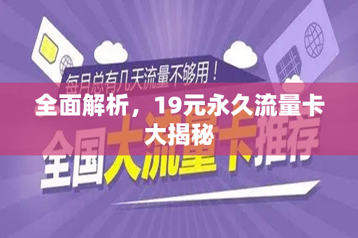 全面解析，19元永久流量卡大揭秘